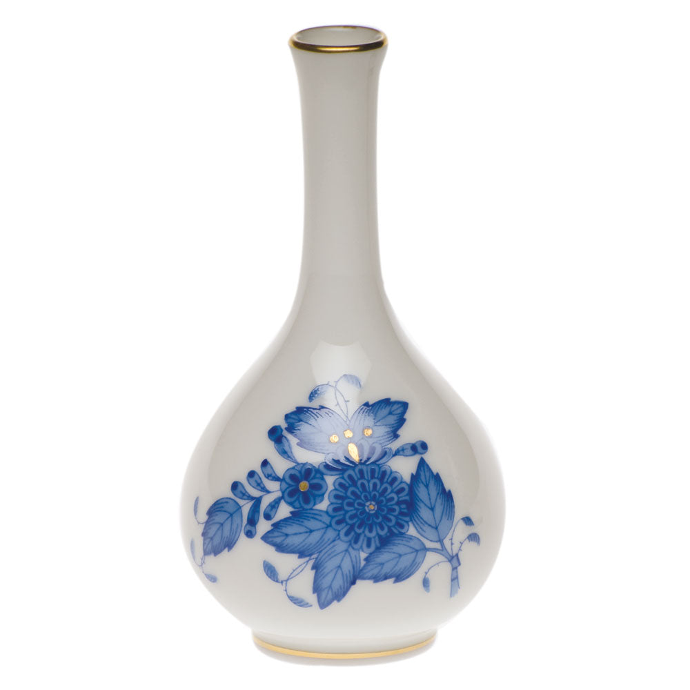 Chinese Bouquet Blue Small Bud Vase