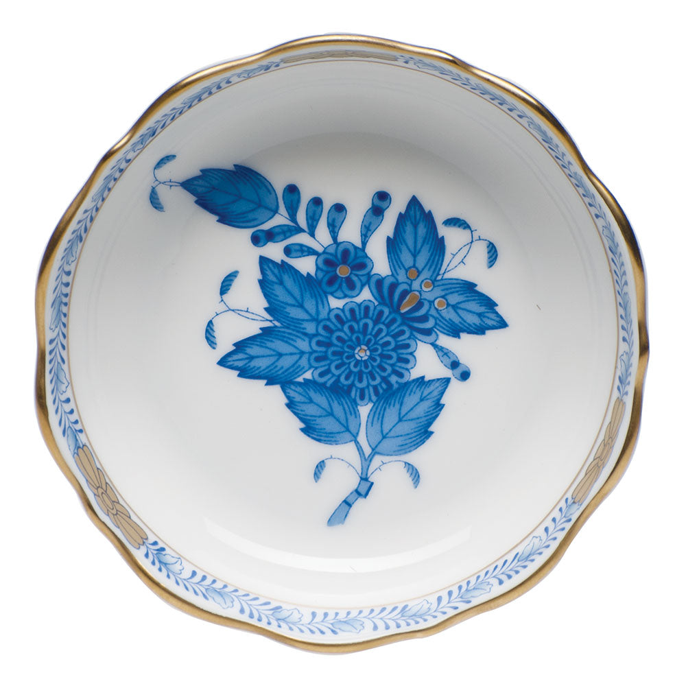 Chinese Bouquet Blue Mini Scalloped Dish