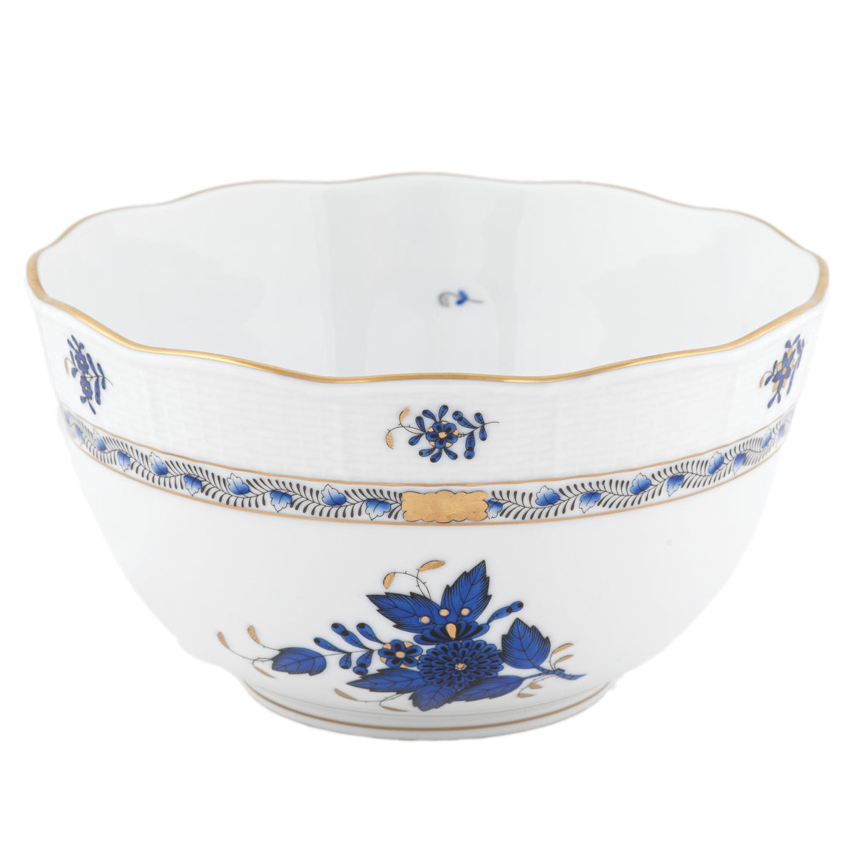 Chinese Bouquet Black Sapphire Round Bowl