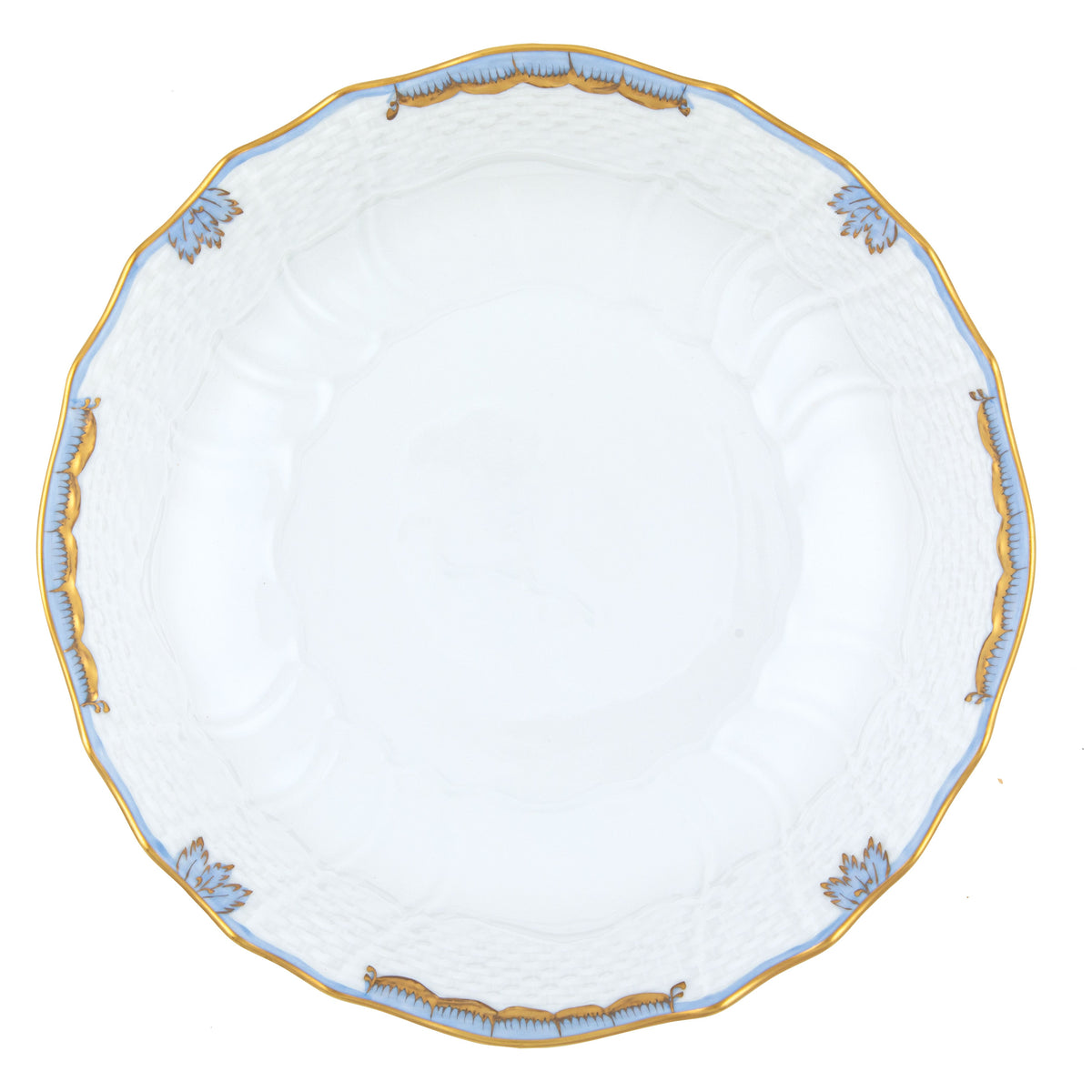 Princess Victoria Light Blue Scalloped Dinner Bowl
