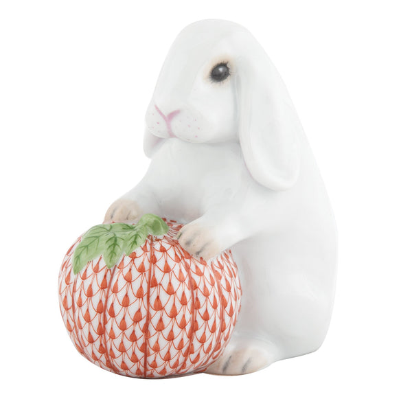 White Autumn Bunny