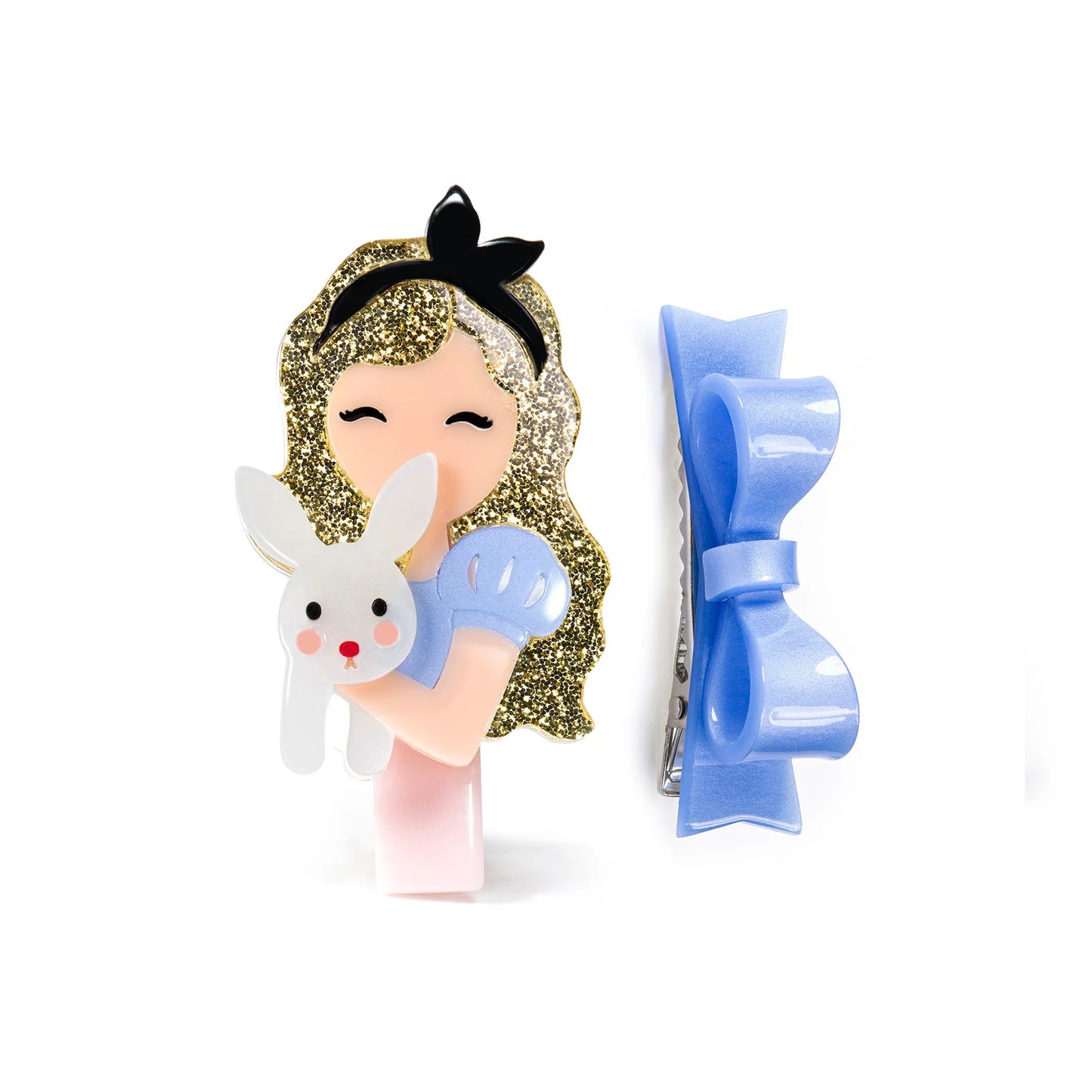 Cute Doll With Bunny and Bow Hair Clips