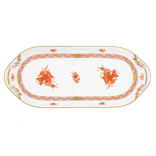 Chinese Bouquet Rust Sandwich Tray