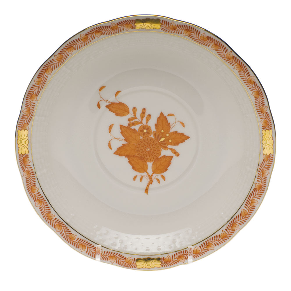 Chinese Bouquet Rust Cream Soup Stand