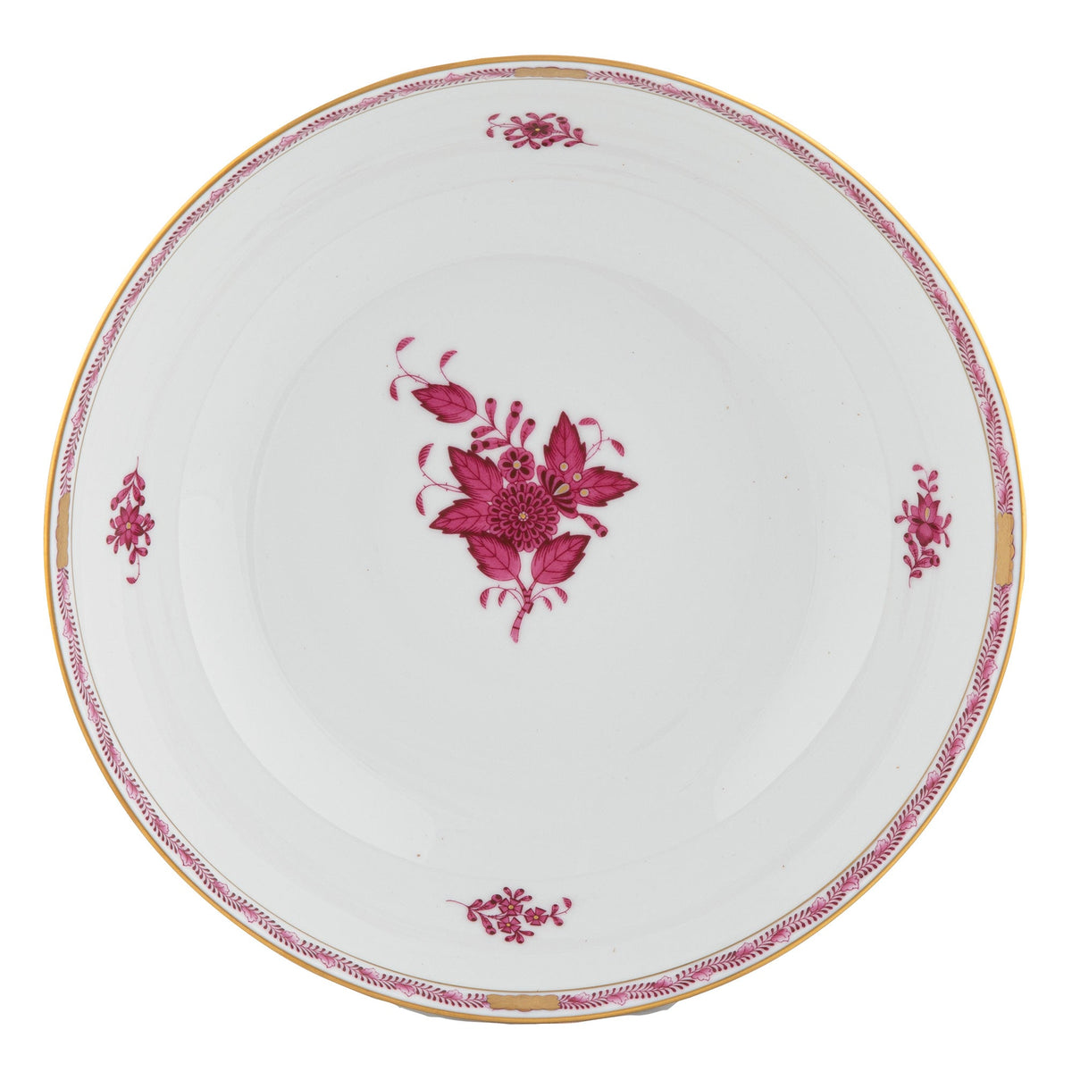 Chinese Bouquet Raspberry Medium Bowl