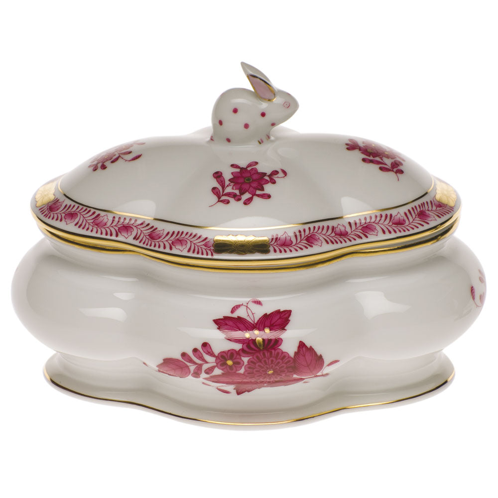 Chinese Bouquet Raspberry Covered Bonbon with Bunny, Motif 25