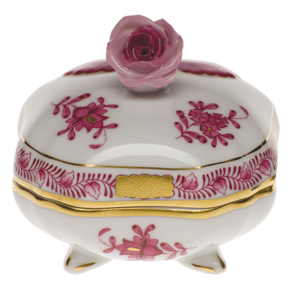 Chinese Bouquet Raspberry Covered Bonbon with Rose, Motif 9