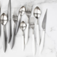 Ares Argento & White Five-Piece Place Setting