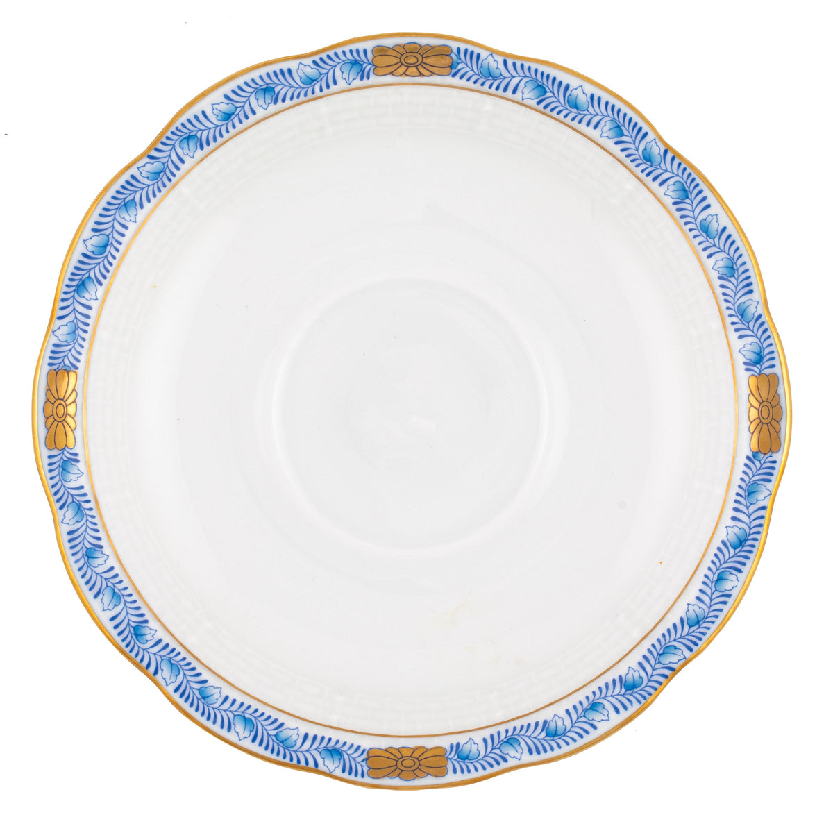 Chinese Bouquet Garland Blue Tea Saucer