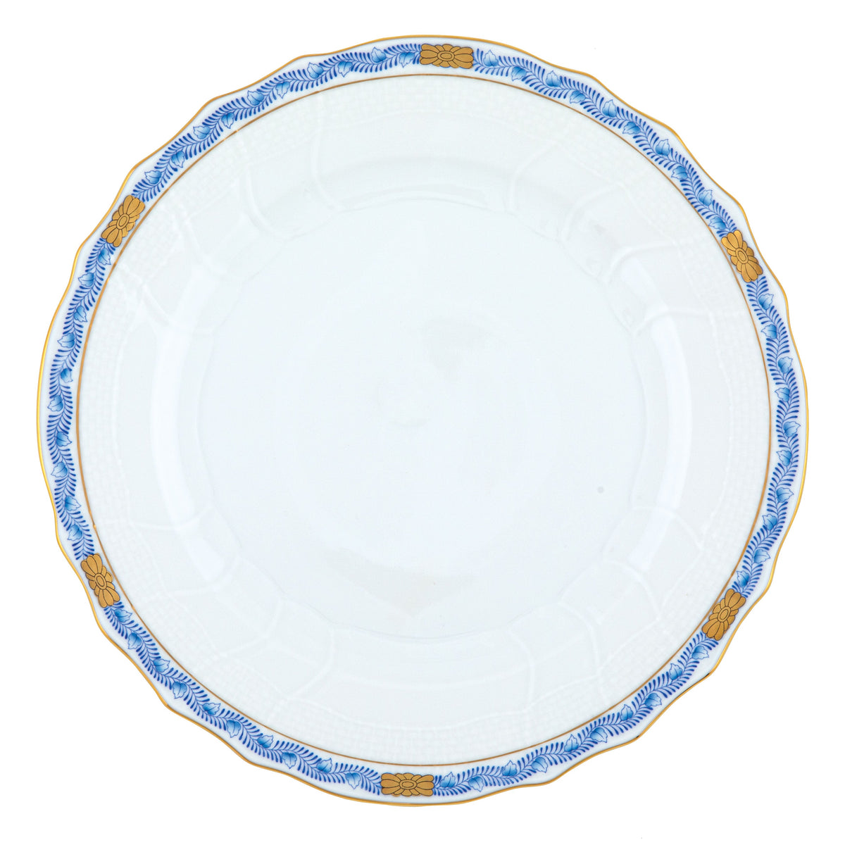 Chinese Bouquet Garland Blue Dinner Plate