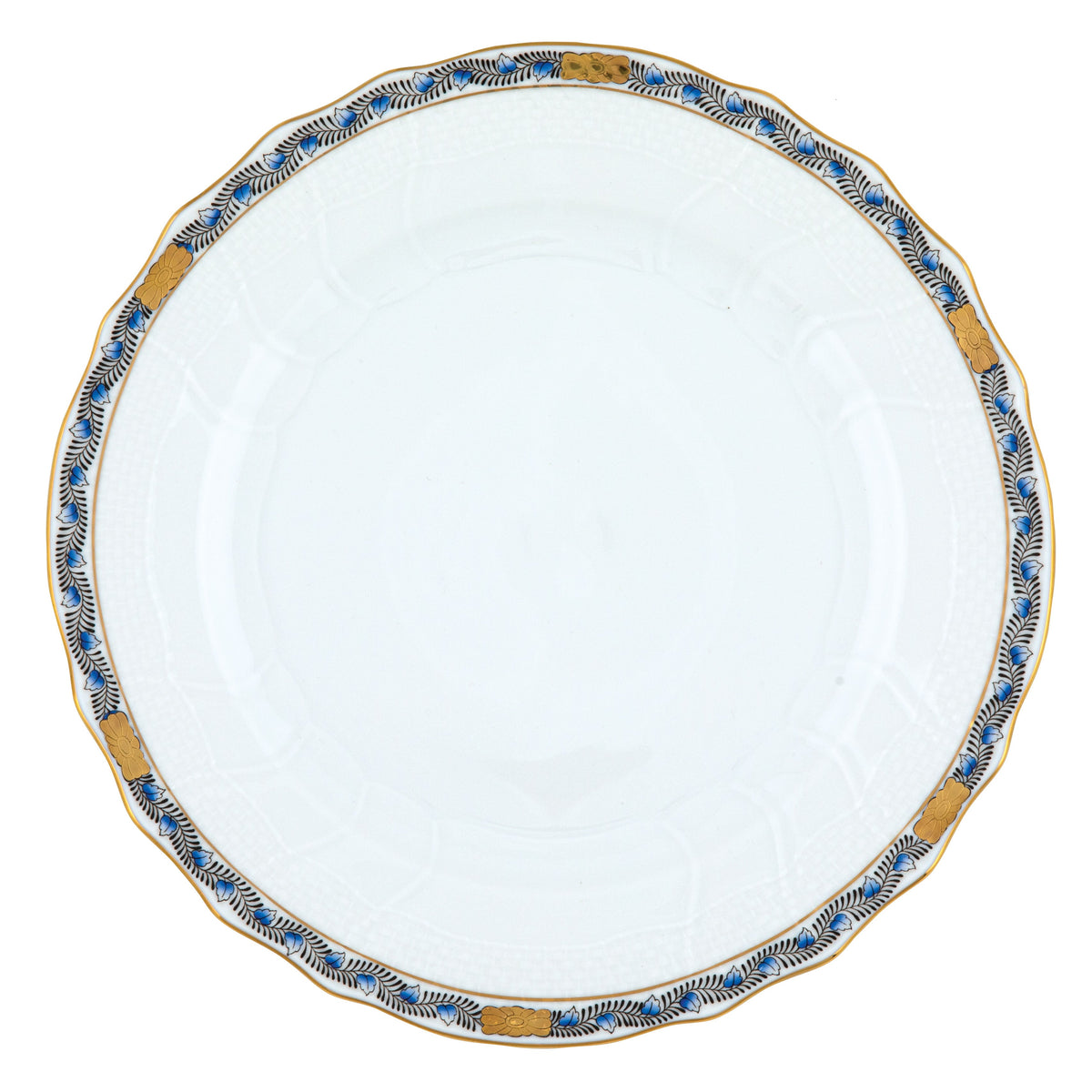 Chinese Bouquet Garland Sapphire Dinner Plate