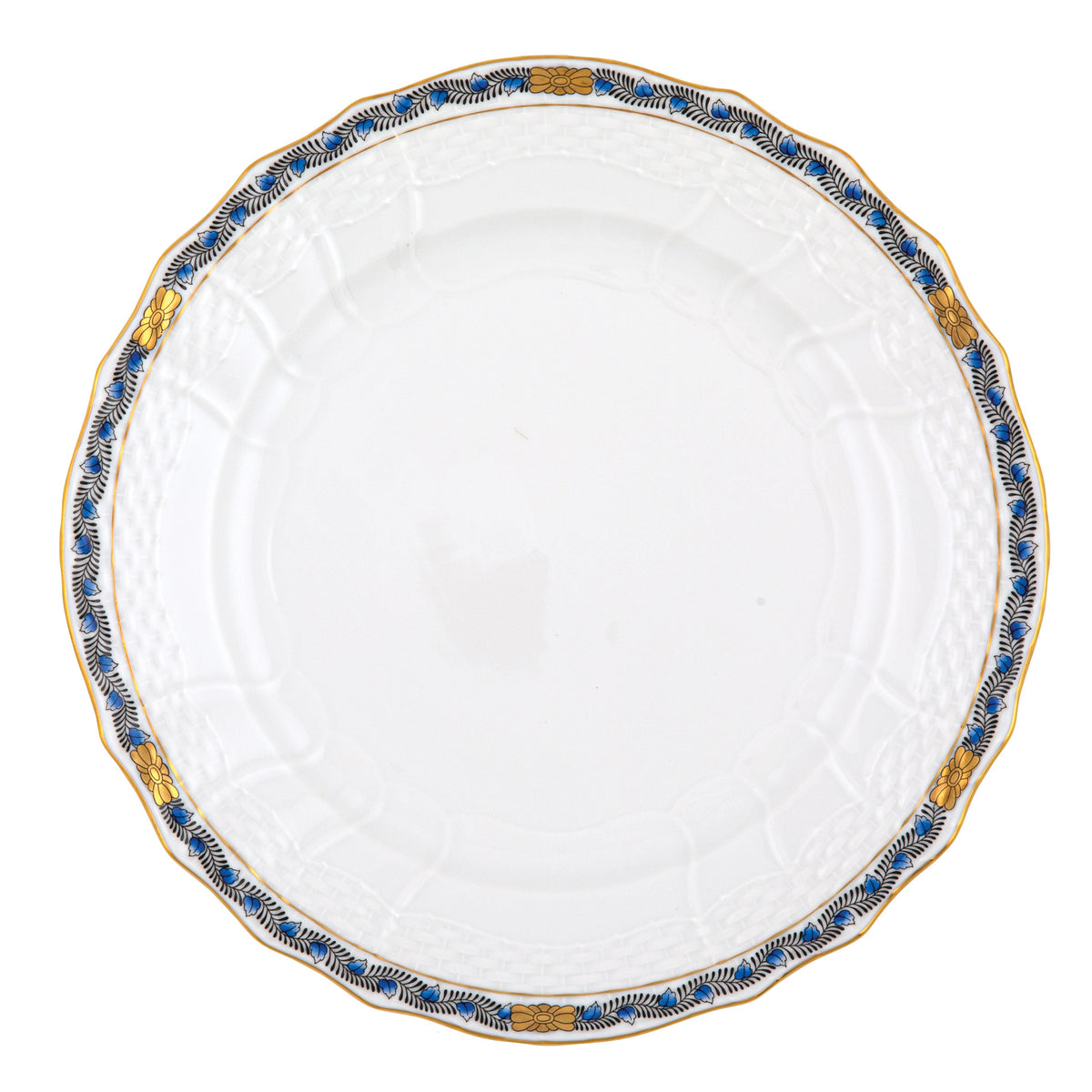 Chinese Bouquet Garland Sapphire Service Plate