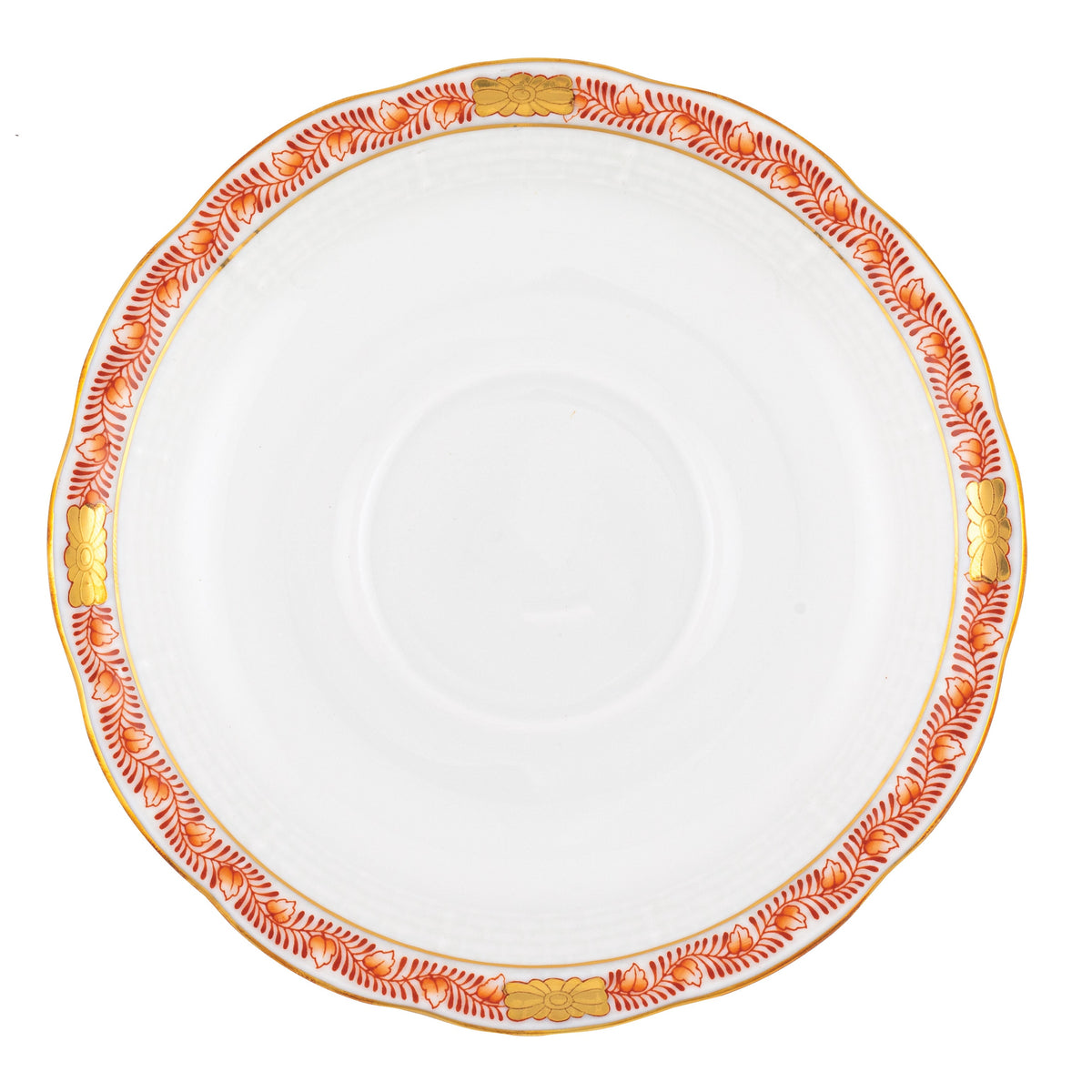Chinese Bouquet Garland Rust Tea Saucer