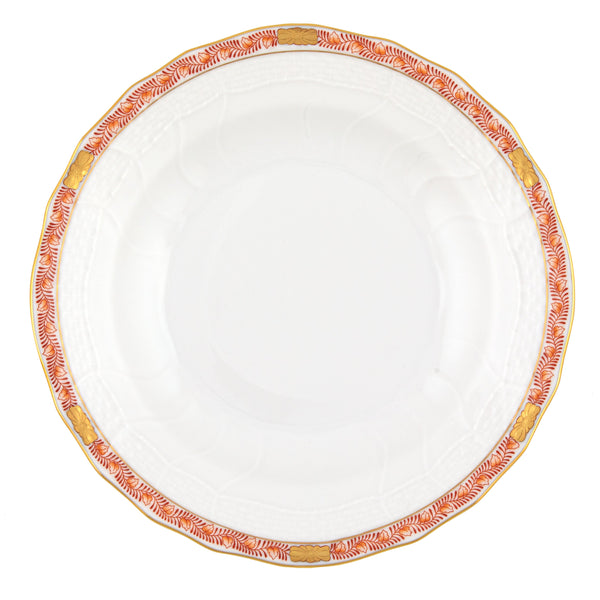 Chinese Bouquet Garland Rust Dessert Plate
