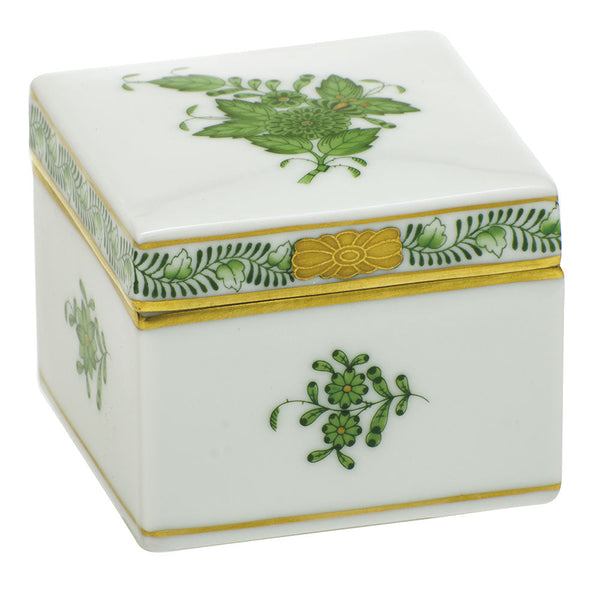 Chinese Bouquet Green Square Box, Motif 91