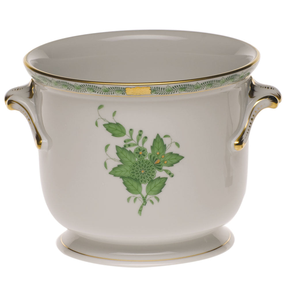 Chinese Bouquet Green Small Cachepot, Motif 6