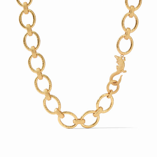 Gold Alligator Link Necklace