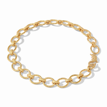 Gold Alligator Link Necklace