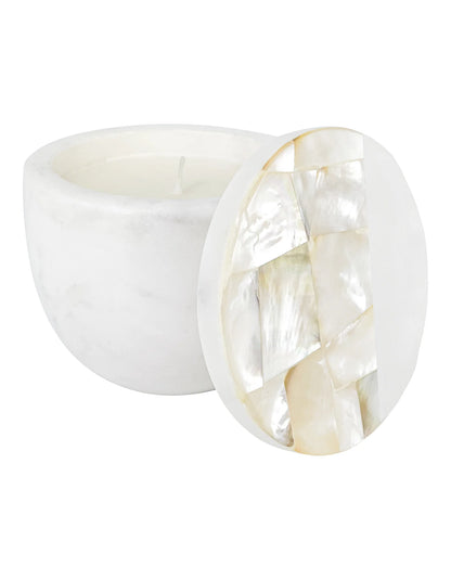White Marble Lemongrass Candle