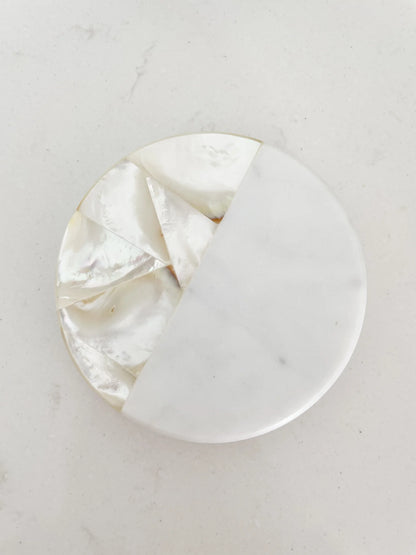 White Marble Lemongrass Candle
