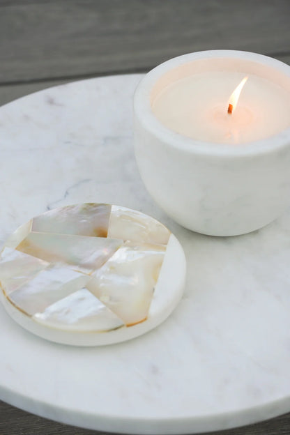 White Marble Lemongrass Candle