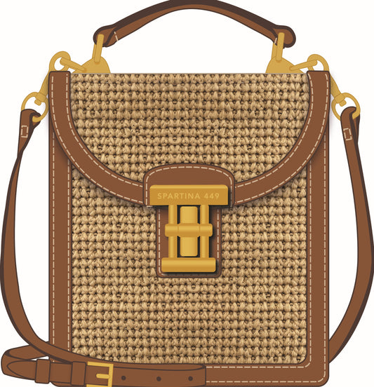 Straw Case Crossbody Natural/Brown
