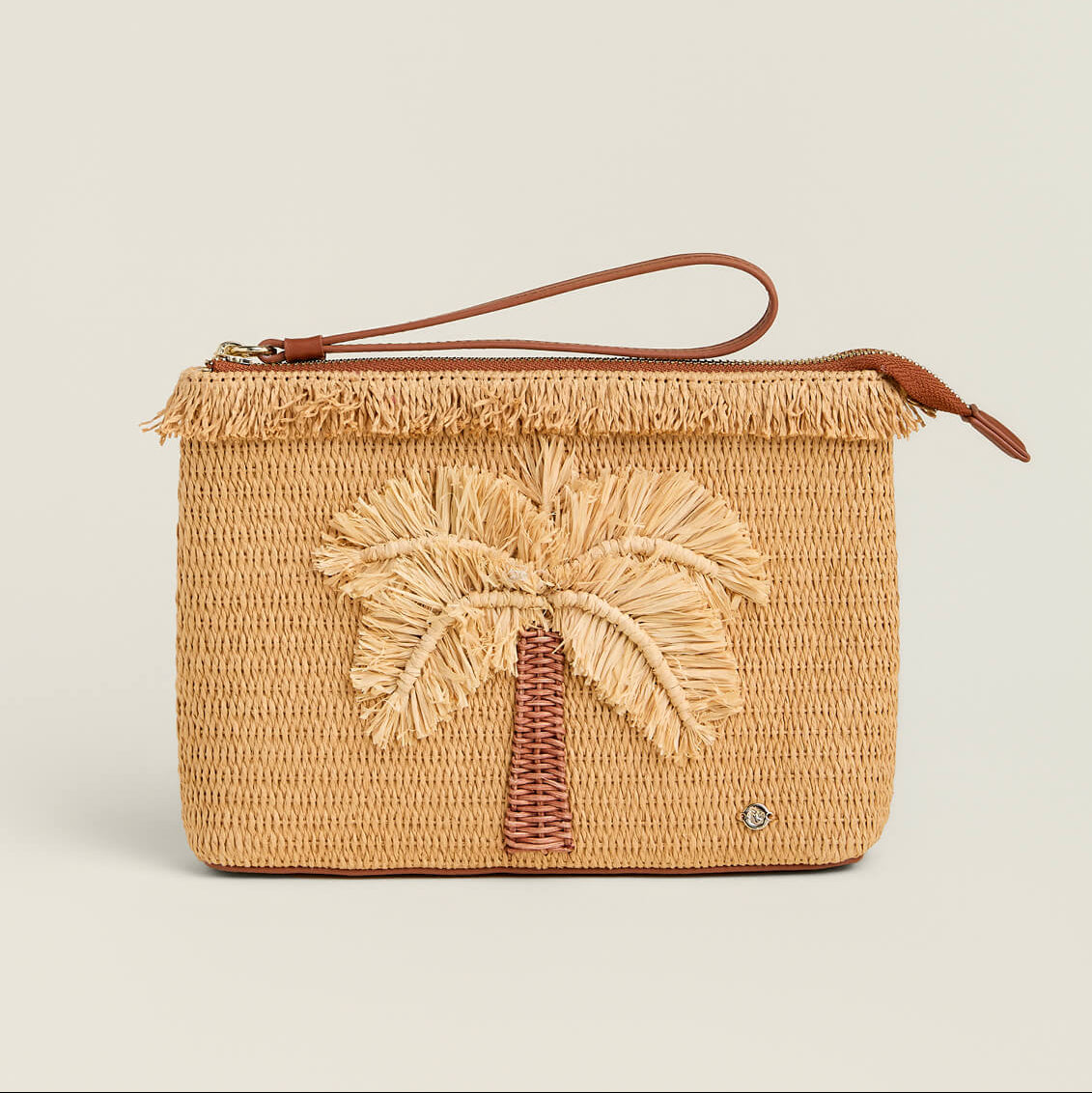 Straw Fringe Day Tote Flagler Resort Palm