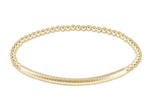 Classic Bliss Bar 3mm Gold Bead Bracelet