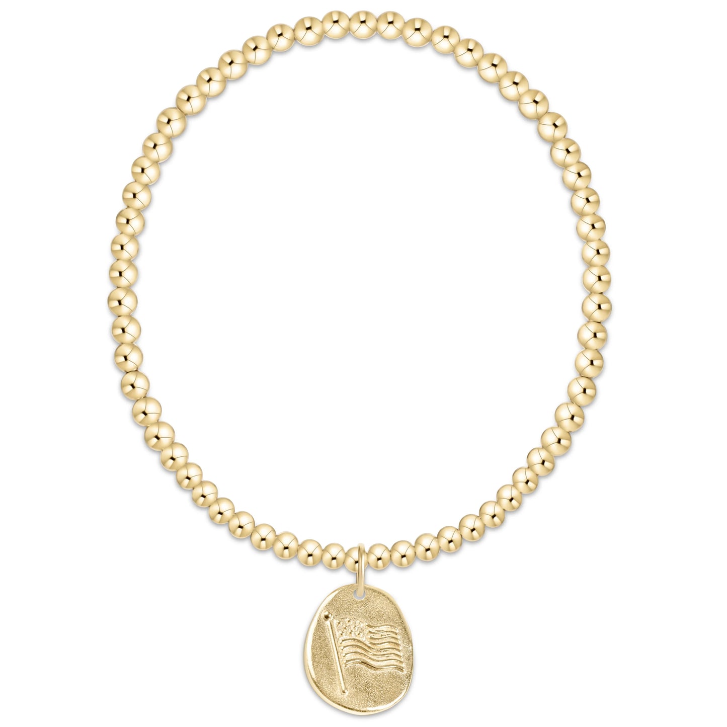 Classic Gold 3mm Bracelet 250 - Inspire America Gold Disc