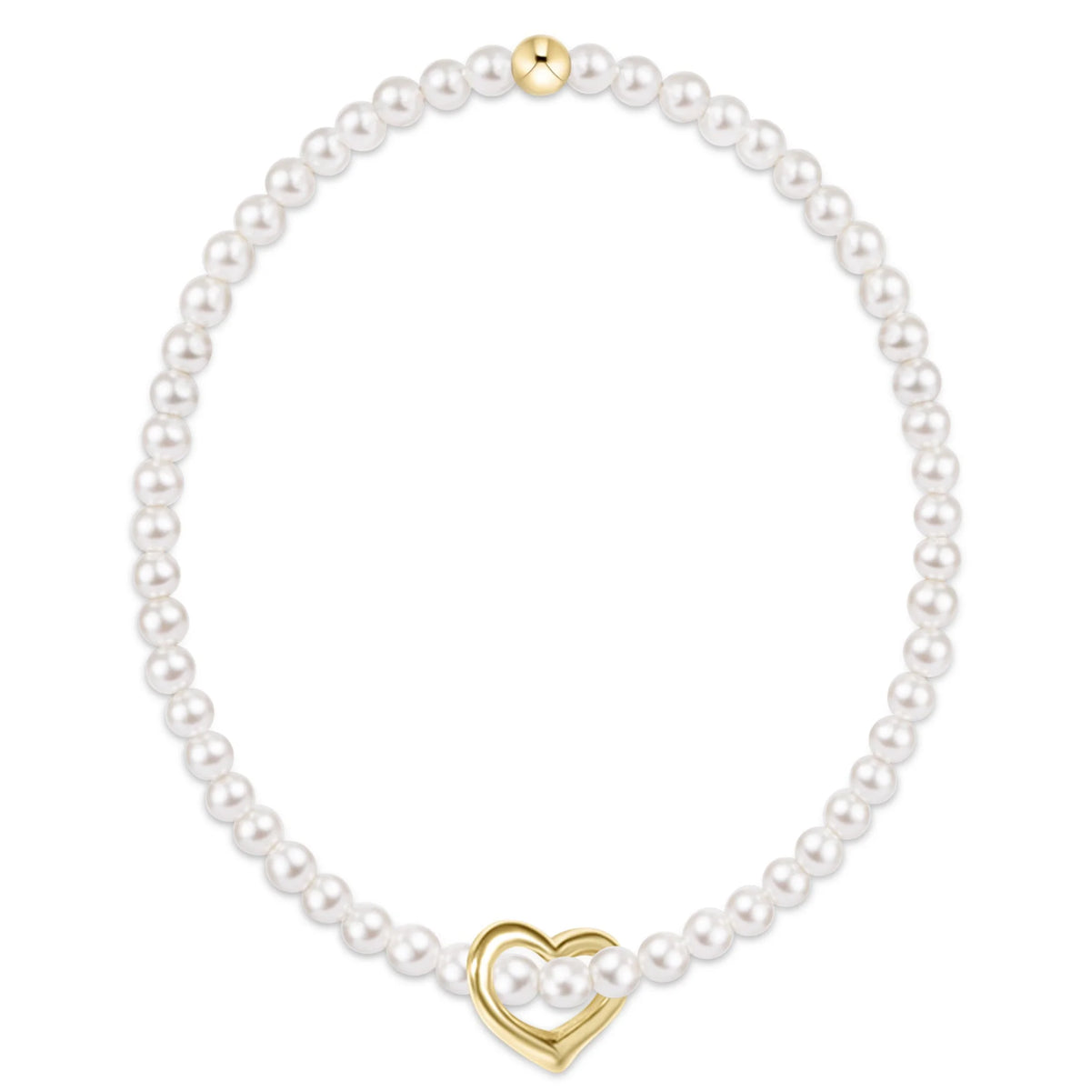 egirl classic pearl 3mm bracelet - blessed gold disc