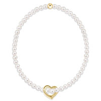 egirl classic pearl 3mm bracelet - blessed gold disc