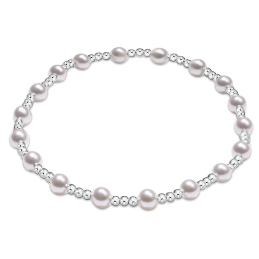 Classic Sincerity Pattern Sterling 4mm Bead Bracelet