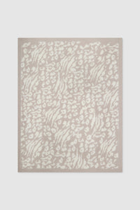 Barefoot Dreams CozyChic® Lush Knit Leopard Throw, Cream / Sandstone