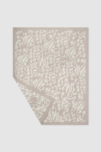 Barefoot Dreams CozyChic® Lush Knit Leopard Throw, Cream / Sandstone