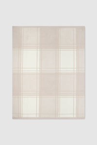 Barefoot Dreams CozyChic® Cotton Buffalo Plaid Throw, Stone Multi