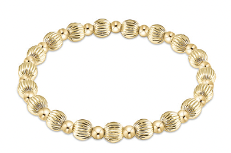 Dignity Grateful Gold Bead Bracelet