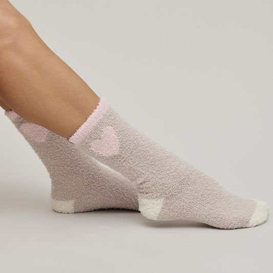 CozyChic® Color Block Heart Socks