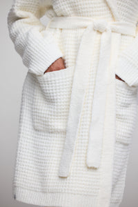 Barefoot Dreams CozyChic® Waffle Robe, Pearl S/M