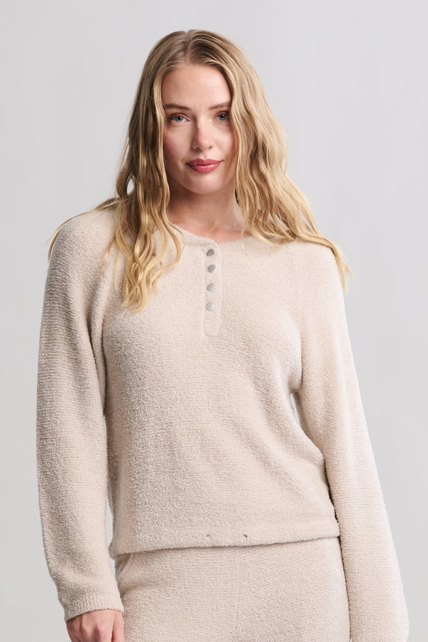 CCL Textured Raglan Sleeve Henley