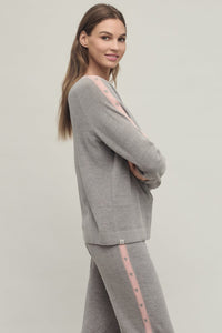 CozyChic Ultra Lite¬Æ Heart Stripe Pullover