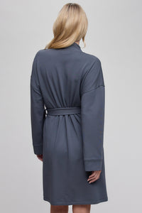 Barefoot Dreams Brushed Luxe Lounge Robe, Slate Blue L/XL