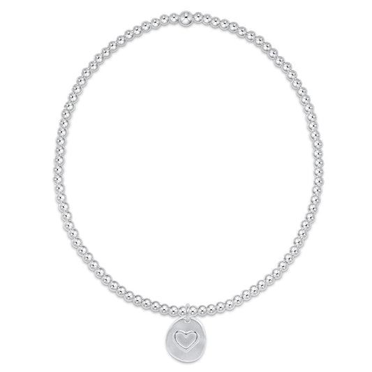 extends classic sterling 2mm bead bracelet - inspire love small sterling charm