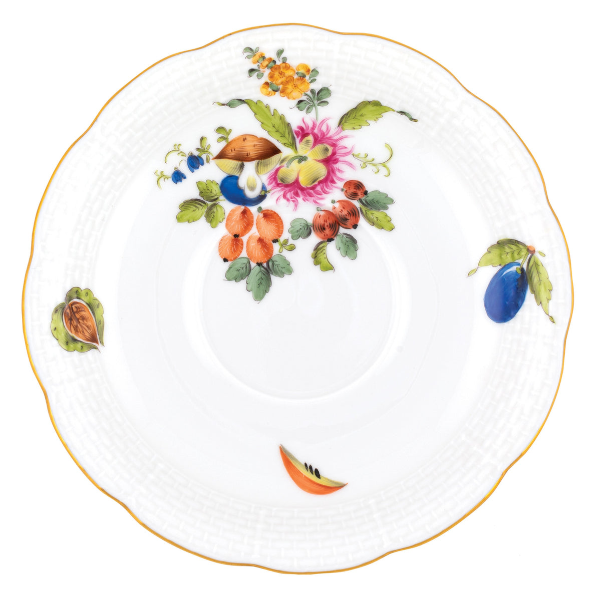 Fruits & Flowers Tea Saucer, Motif 7