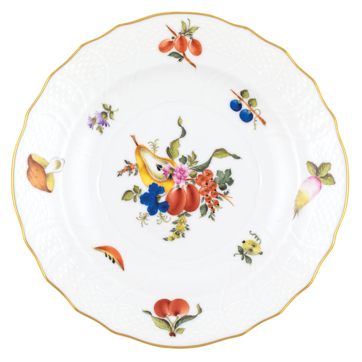 Fruits & Flowers Salad Plate, Motif 3