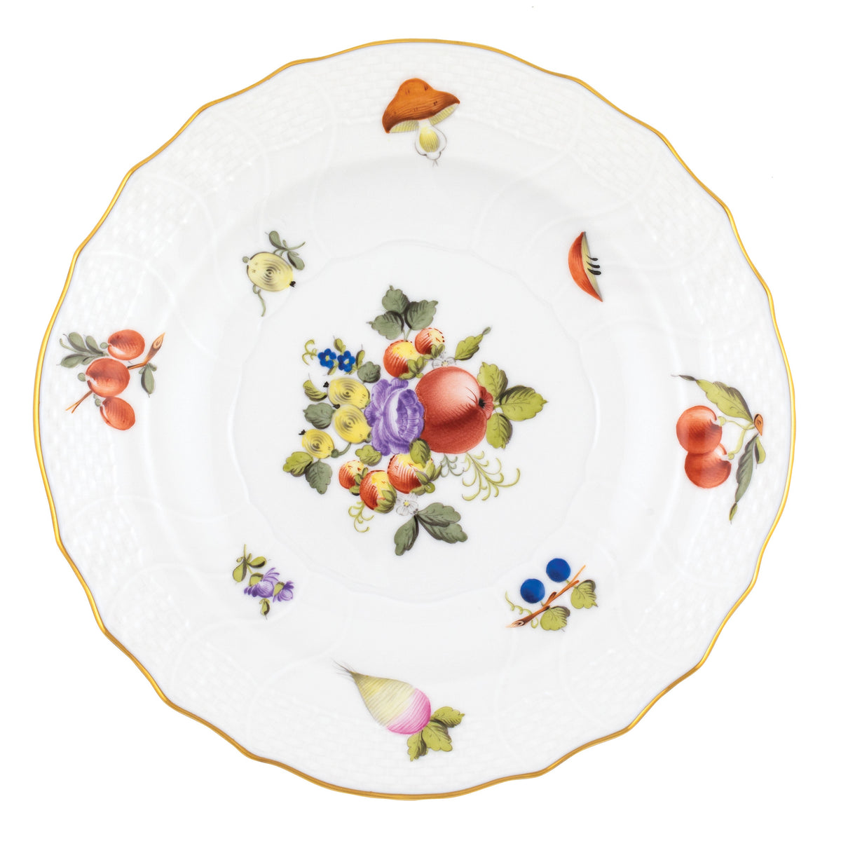 Fruits & Flowers Salad Plate, Motif 11