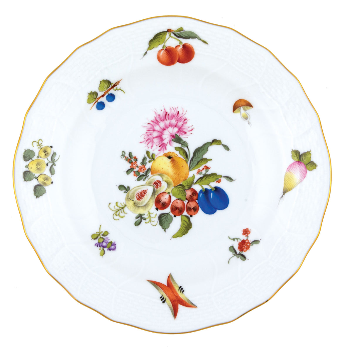 Fruits & Flowers Dessert Plate, Motif 5
