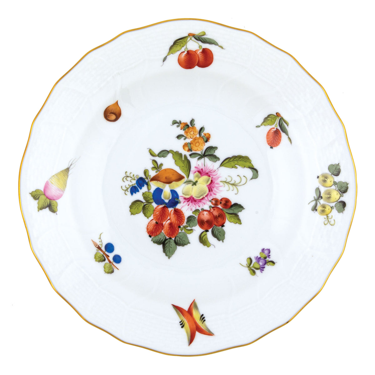 Fruits & Flowers Dessert Plate, Motif 7