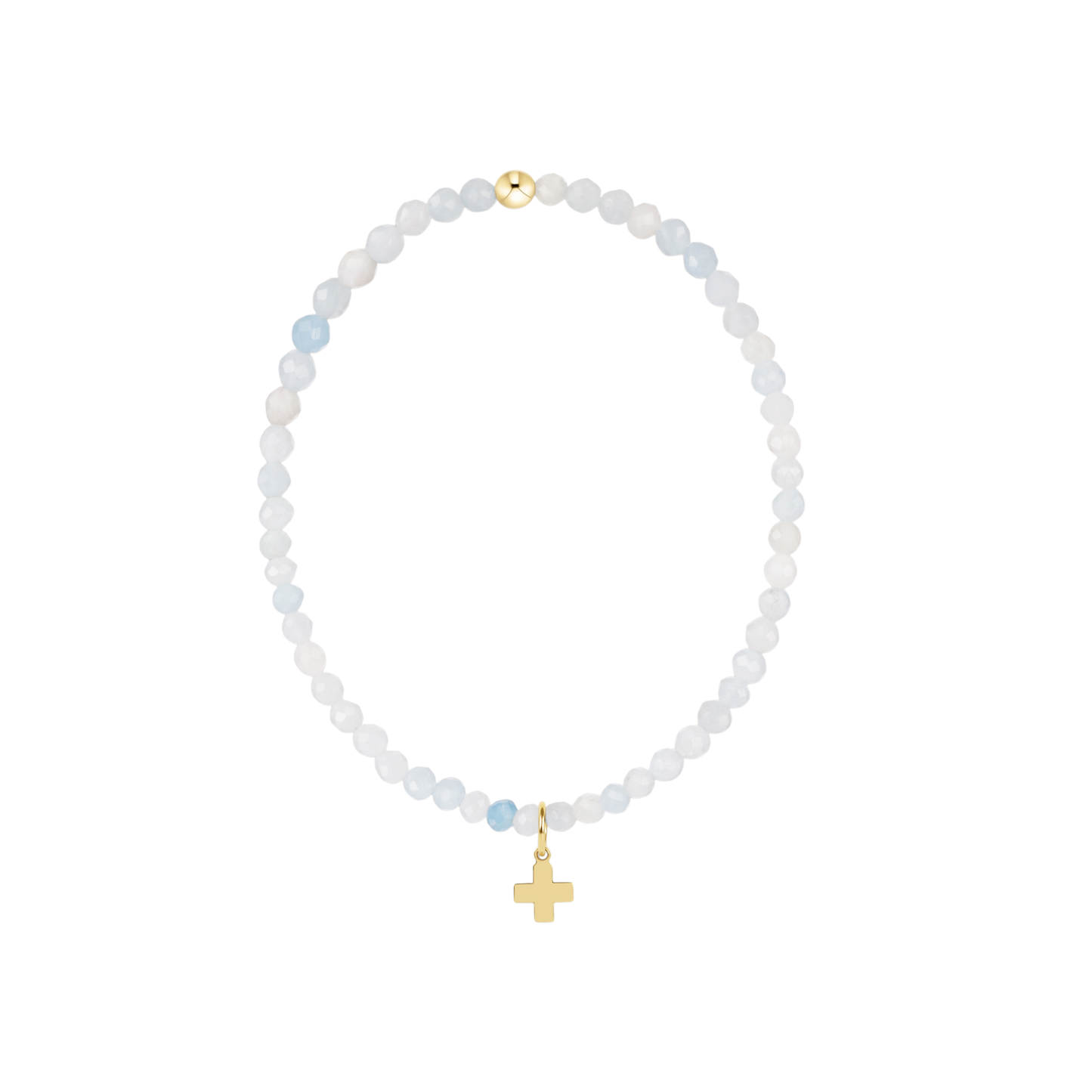 Classic 3mm Bracelet Signature Cross Gold Charm
