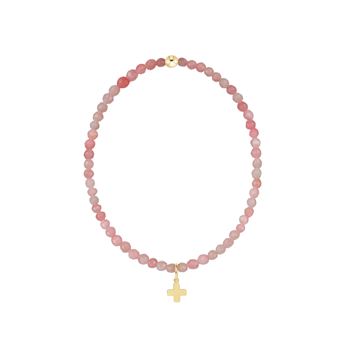 Classic 3mm Bracelet Signature Cross Gold Charm