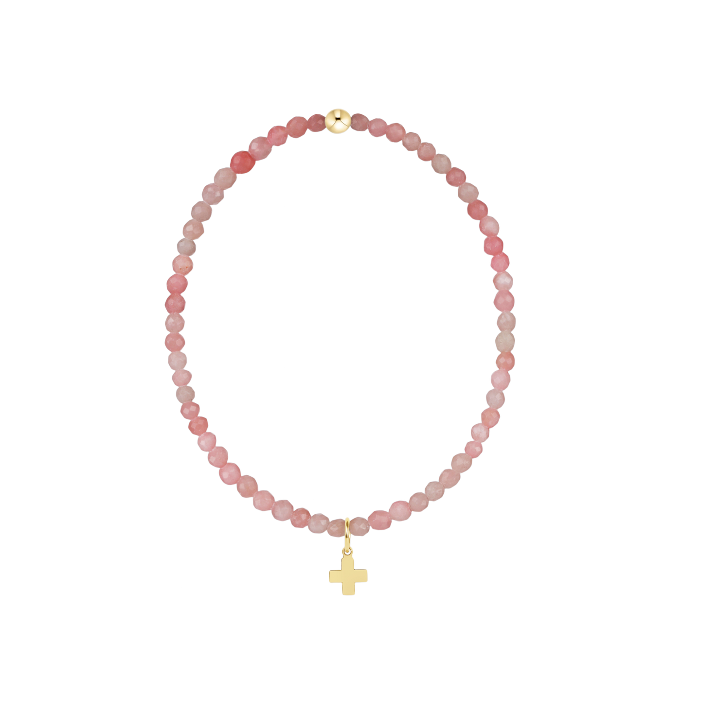 Classic 3mm Bracelet Signature Cross Gold Charm